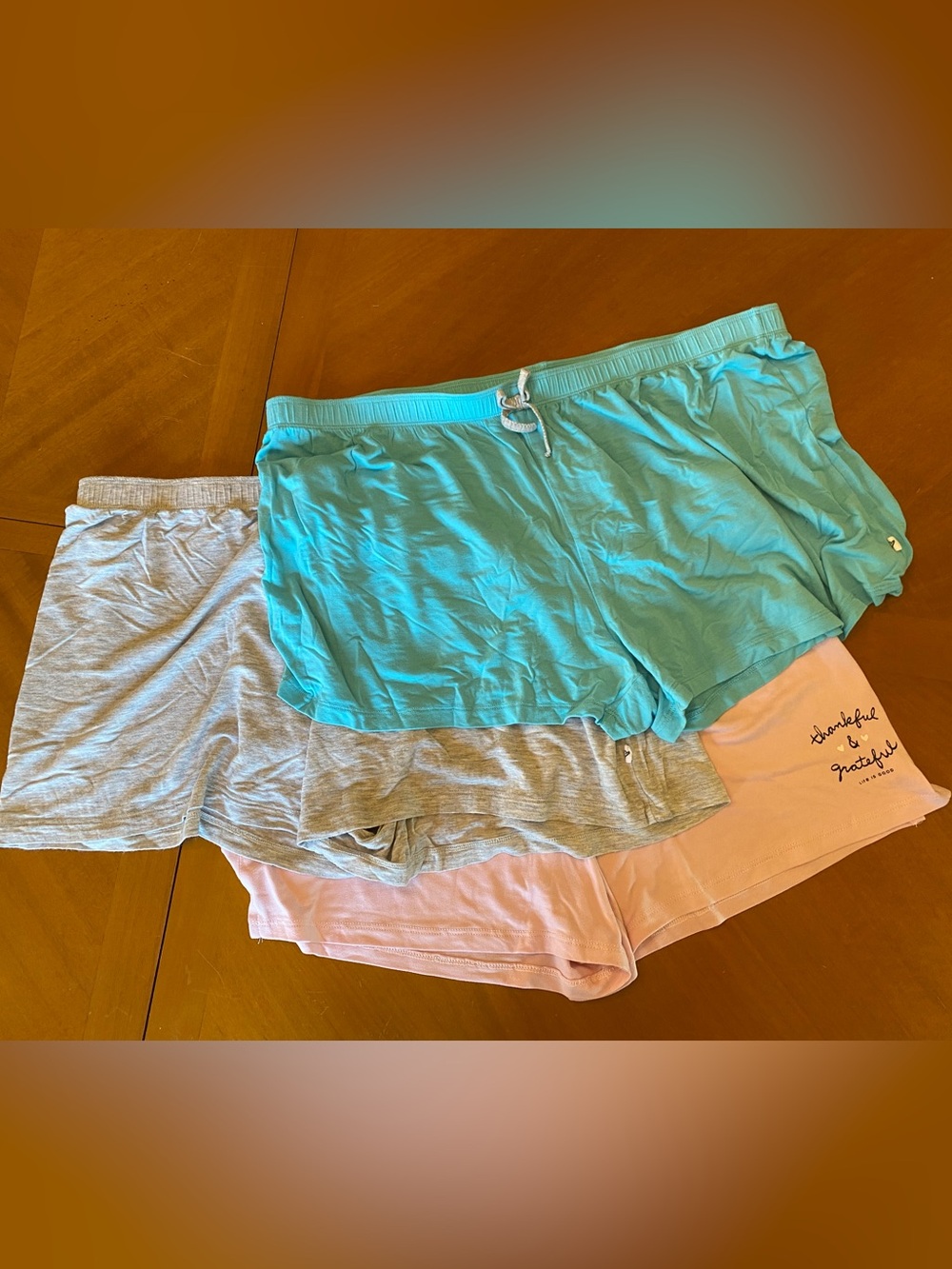 Bundle of 3 soft, comfy jersey knit pajama sleep shorts boxers Life is Good XL